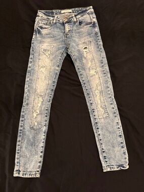 Vintage Redial skinny distressed jeans with sequin detail